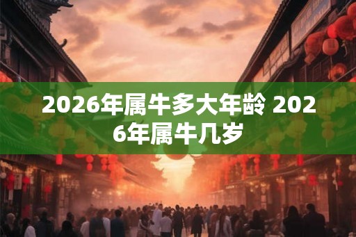 2026年属牛多大年龄 2026年属牛几岁
