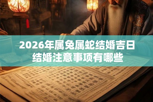 2026年属兔属蛇结婚吉日 结婚注意事项有哪些