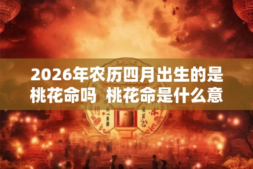 2026年农历四月出生的是桃花命吗  桃花命是什么意思