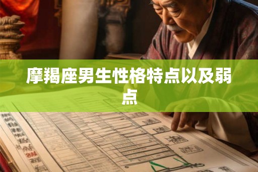 摩羯座男生性格特点以及弱点 摩羯座男生性格特点以及弱点