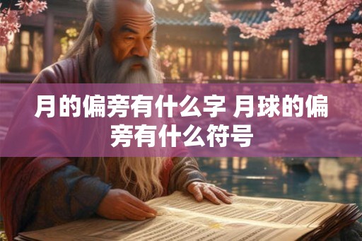 月的偏旁有什么字 月球的偏旁有什么符号