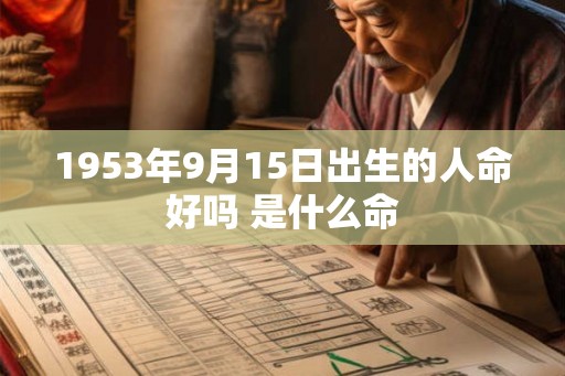 1953年9月15日出生的人命好吗 是什么命