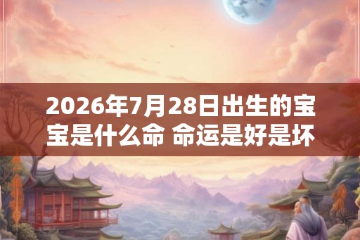 2026年7月28日出生的宝宝是什么命 命运是好是坏 2026年7月28日出生的宝宝是什么命 命运是好是坏