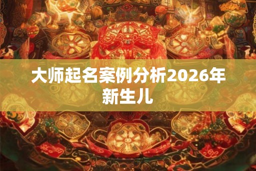 大师起名案例分析2026年新生儿