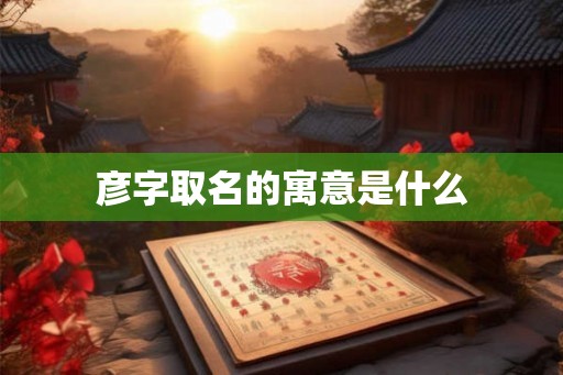 彦字取名的寓意是什么 彦字取名的寓意是什么
