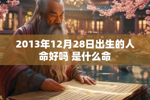 2013年12月28日出生的人命好吗 是什么命
