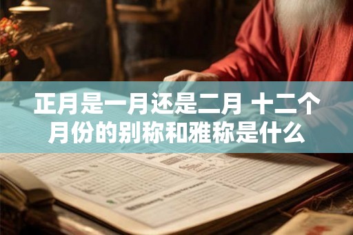 正月是一月还是二月 十二个月份的别称和雅称是什么