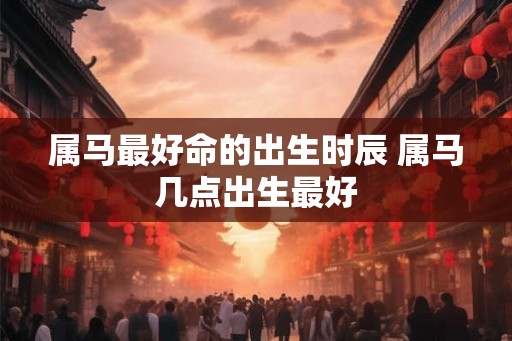 属马最好命的出生时辰 属马几点出生最好