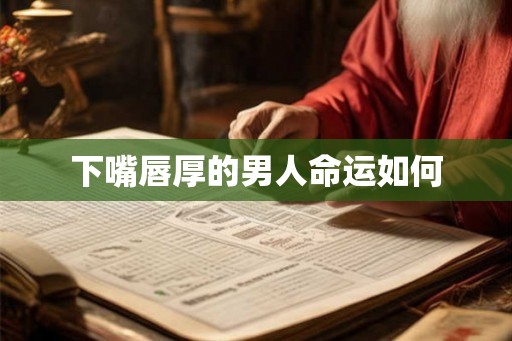 下嘴唇厚的男人命运如何