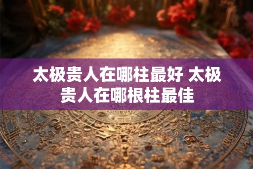 太极贵人在哪柱最好 太极贵人在哪根柱最佳
