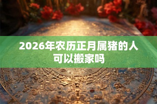 2026年农历正月属猪的人可以搬家吗