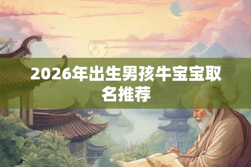 2026年出生男孩牛宝宝取名推荐