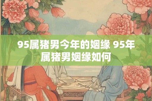 95属猪男今年的姻缘 95年属猪男姻缘如何