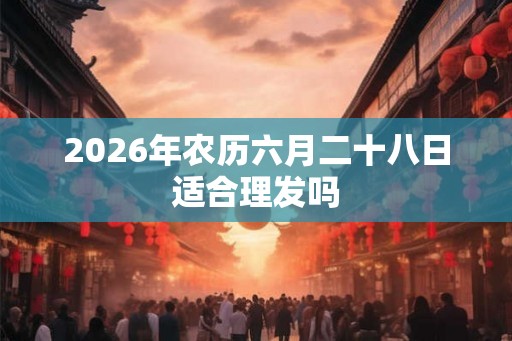 2026年农历六月二十八日适合理发吗