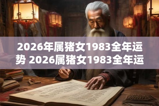 2026年属猪女1983全年运势 2026属猪女1983全年运势如何