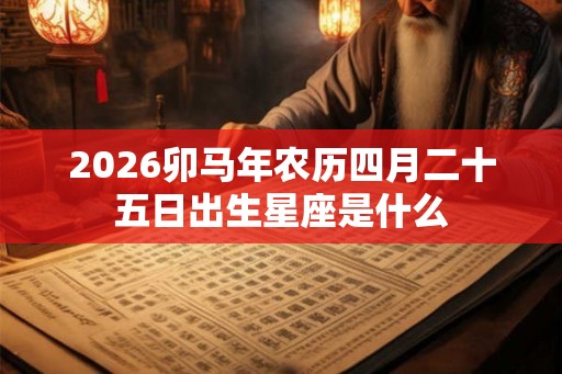 2026卯马年农历四月二十五日出生星座是什么