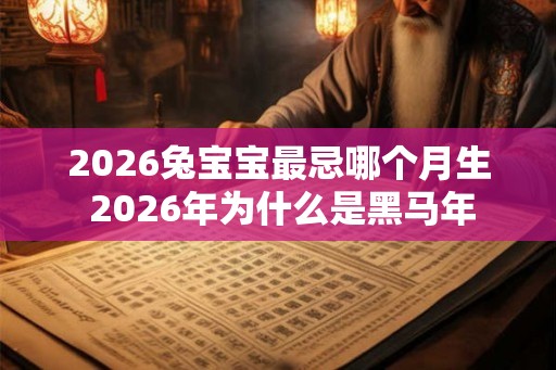 2026兔宝宝最忌哪个月生 2026年为什么是黑马年