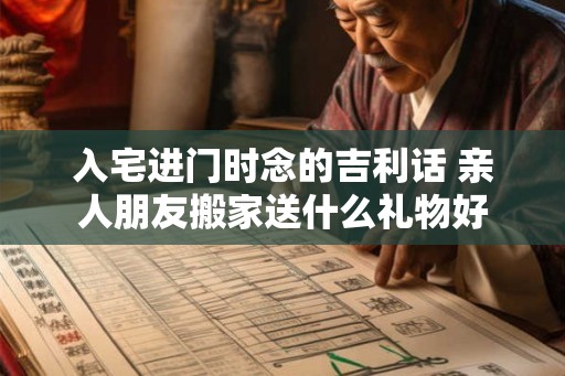 入宅进门时念的吉利话 亲人朋友搬家送什么礼物好