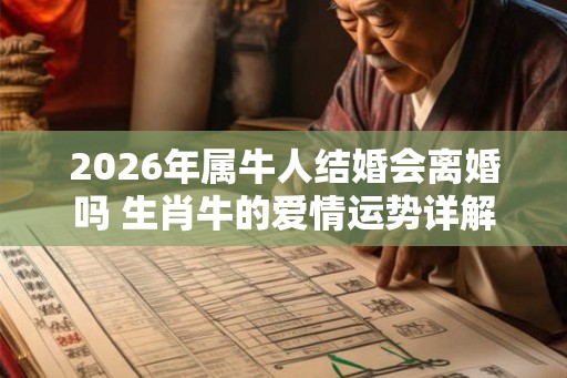2026年属牛人结婚会离婚吗 生肖牛的爱情运势详解 2026年属牛人结婚会离婚吗 生肖牛的爱情运势详解