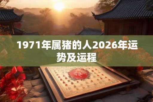 1971年属猪的人2026年运势及运程