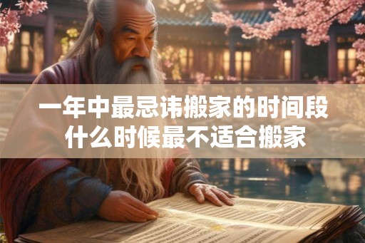 一年中最忌讳搬家的时间段 什么时候最不适合搬家