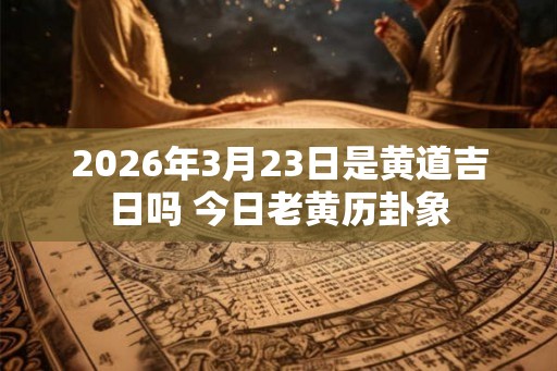 2026年3月23日是黄道吉日吗 今日老黄历卦象