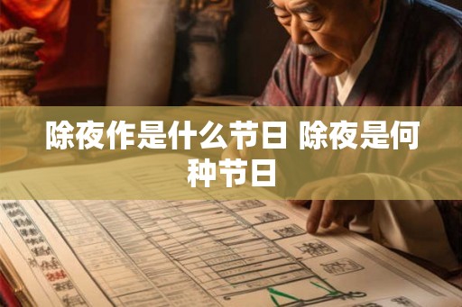 除夜作是什么节日 除夜是何种节日