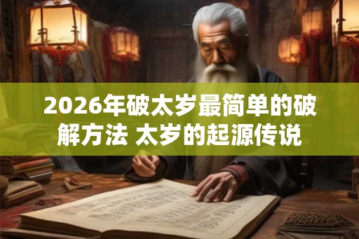 2026年破太岁最简单的破解方法 太岁的起源传说