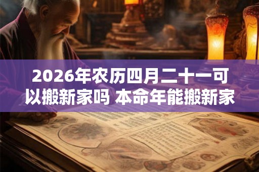 2026年农历四月二十一可以搬新家吗 本命年能搬新家吗
