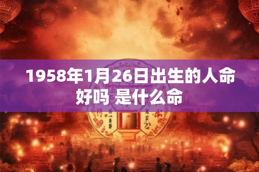 1958年1月26日出生的人命好吗 是什么命