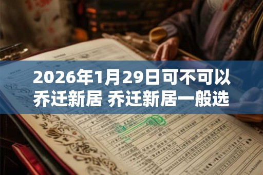 2026年1月29日可不可以乔迁新居 乔迁新居一般选几点钟 2026年1月29日可不可以乔迁新居 乔迁新居一般选几点钟