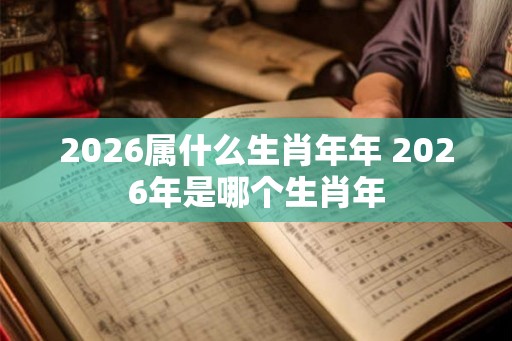 2026属什么生肖年年 2026年是哪个生肖年