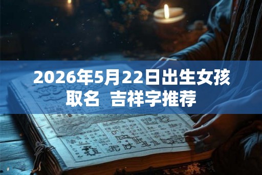 2026年5月22日出生女孩取名  吉祥字推荐