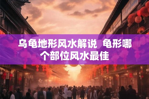 乌龟地形风水解说  龟形哪个部位风水最佳
