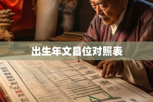 出生年文昌位对照表 出生年文昌位对照表