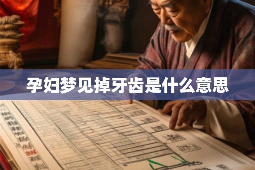 孕妇梦见掉牙齿是什么意思 孕妇梦见掉牙齿是什么意思