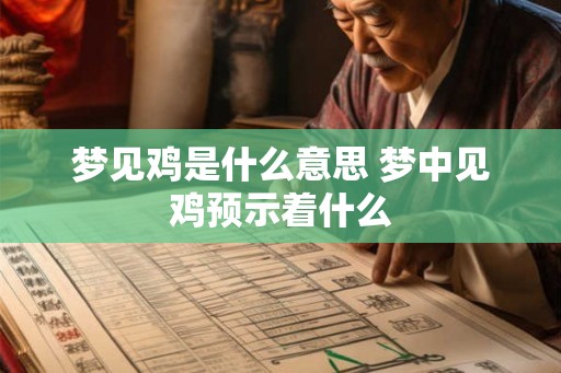 梦见鸡是什么意思 梦中见鸡预示着什么
