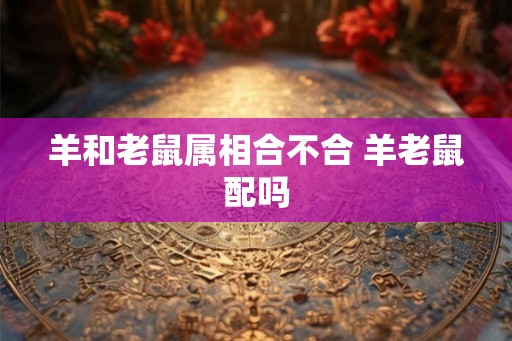羊和老鼠属相合不合 羊老鼠配吗