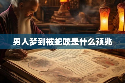 男人梦到被蛇咬是什么预兆