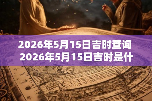 2026年5月15日吉时查询 2026年5月15日吉时是什么