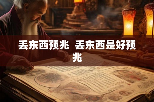 丢东西预兆  丢东西是好预兆