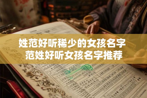 姓范好听稀少的女孩名字 范姓好听女孩名字推荐