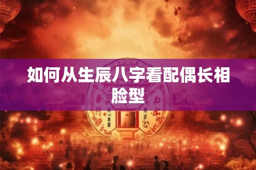 如何从生辰八字看配偶长相脸型