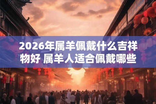 2026年属羊佩戴什么吉祥物好 属羊人适合佩戴哪些饰品