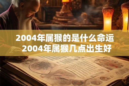 2004年属猴的是什么命运  2004年属猴几点出生好