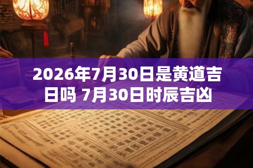 2026年7月30日是黄道吉日吗 7月30日时辰吉凶
