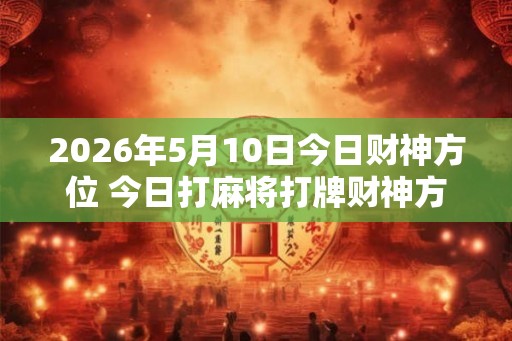 2026年5月10日今日财神方位 今日打麻将打牌财神方位