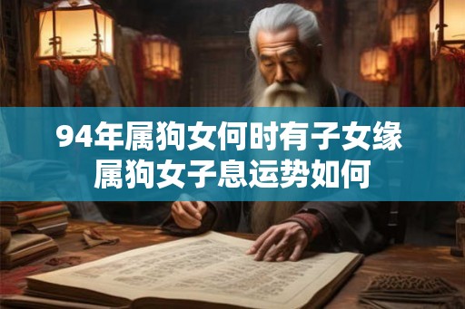 94年属狗女何时有子女缘 属狗女子息运势如何