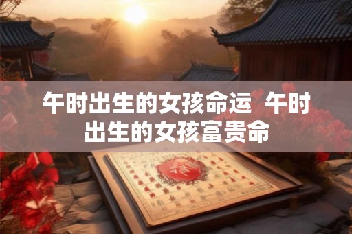 午时出生的女孩命运  午时出生的女孩富贵命