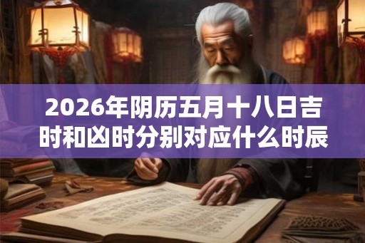 2026年阴历五月十八日吉时和凶时分别对应什么时辰